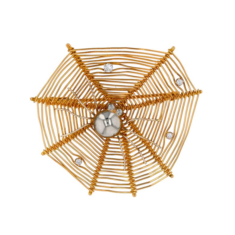 Vintage diamond brooch,...