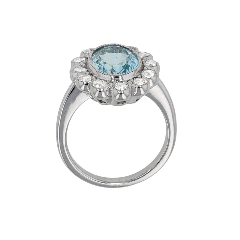 3.67-carat aquamarine daisy...
