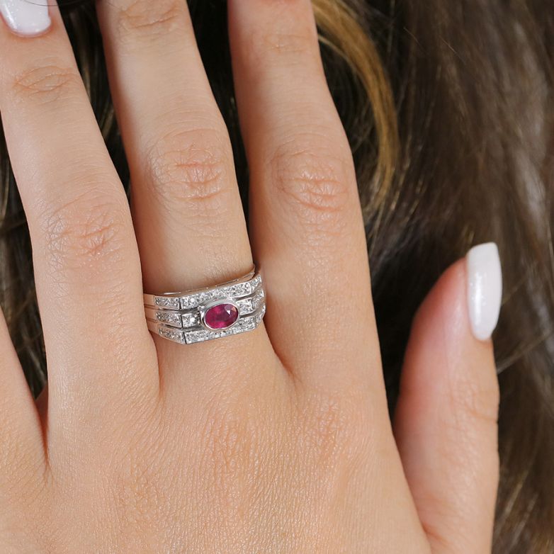 0.48-carat ruby and...