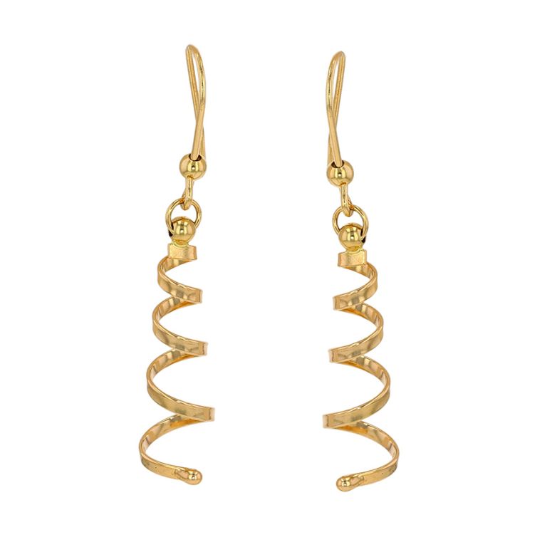 Yellow Gold Earrings, 2.19 g