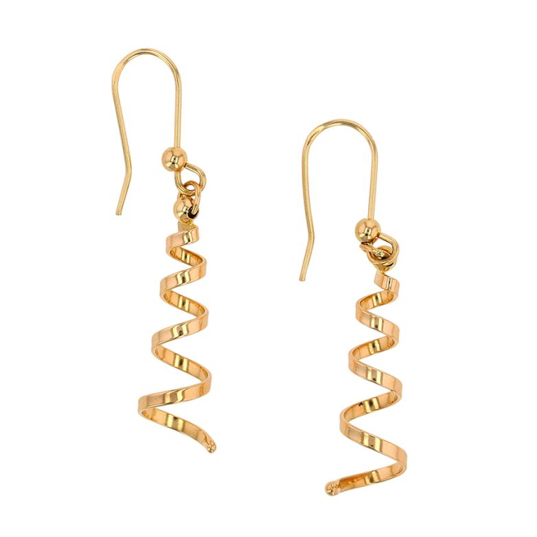 Yellow Gold Earrings, 2.19 g