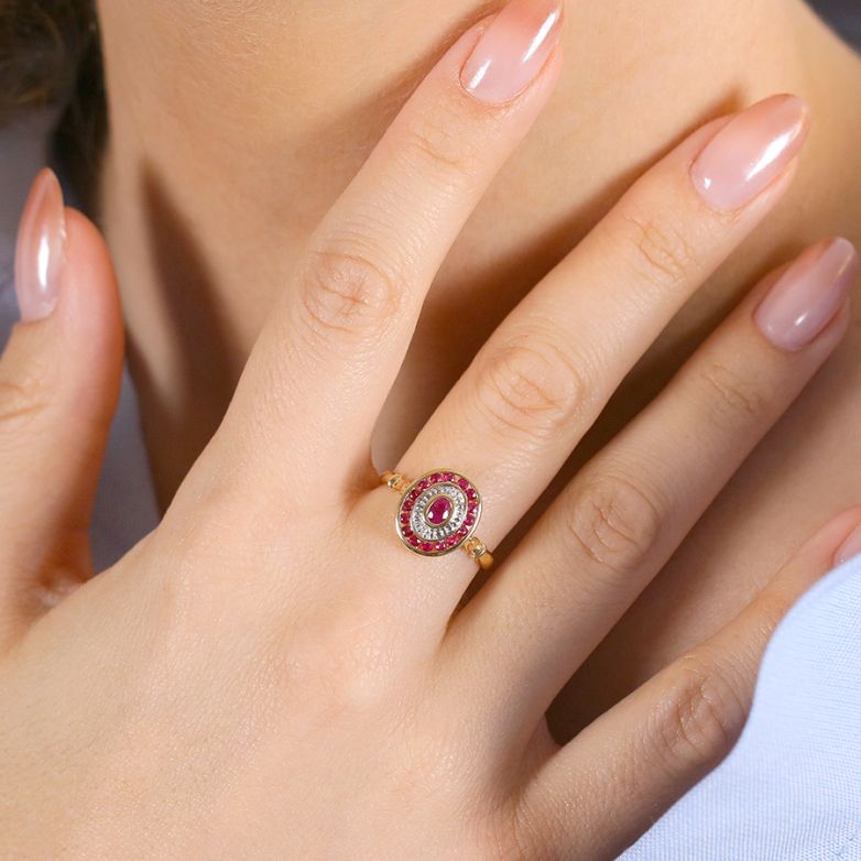 0.33-carat ruby and...