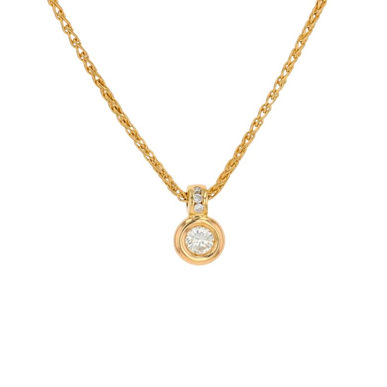 0.28-carat diamond necklace...