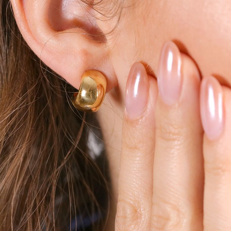 Yellow Gold Earrings, 3.07 g