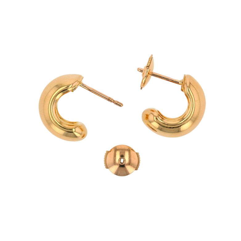 Yellow Gold Earrings, 3.07 g