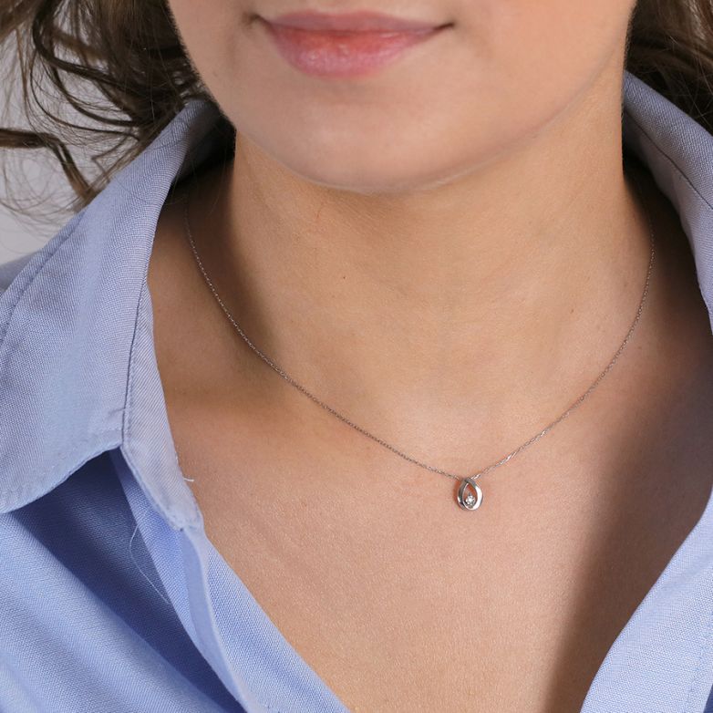0.01-carat diamond necklace...