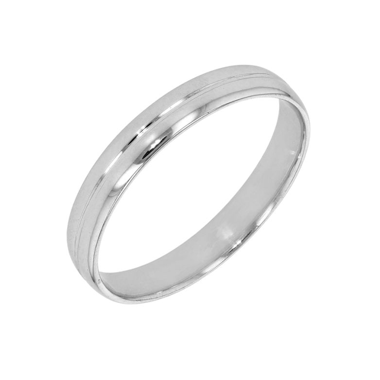 White Gold Wedding Band,...