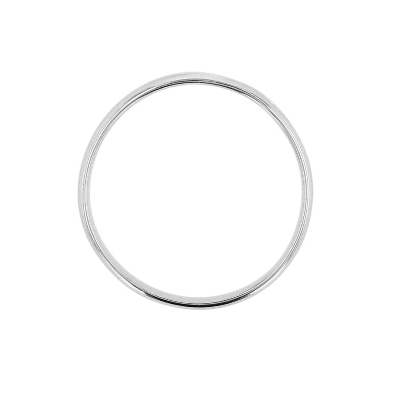White Gold Wedding Band,...