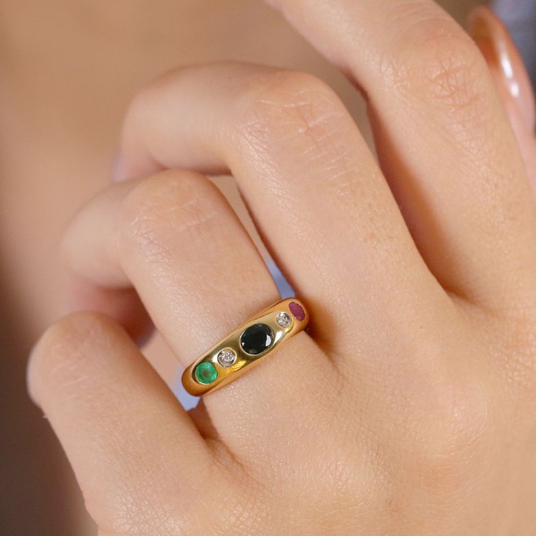 0.02-carat diamond ring...