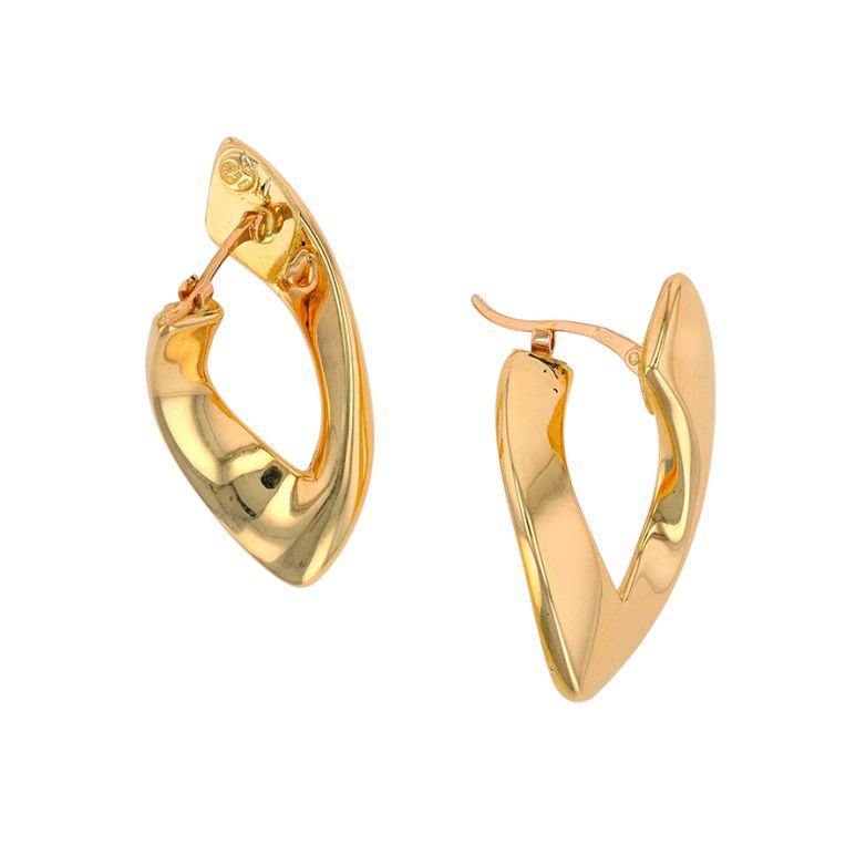 Yellow Gold Earrings, 3.32 g