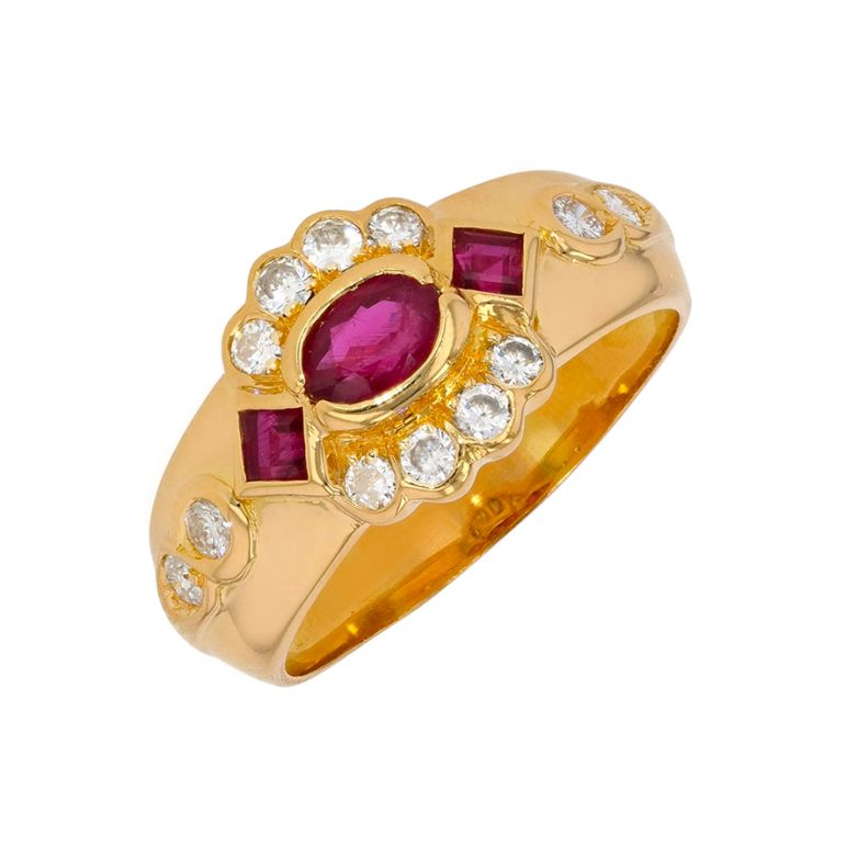 0.87-carat ruby and...