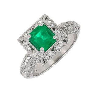 1.23-carat emerald and...