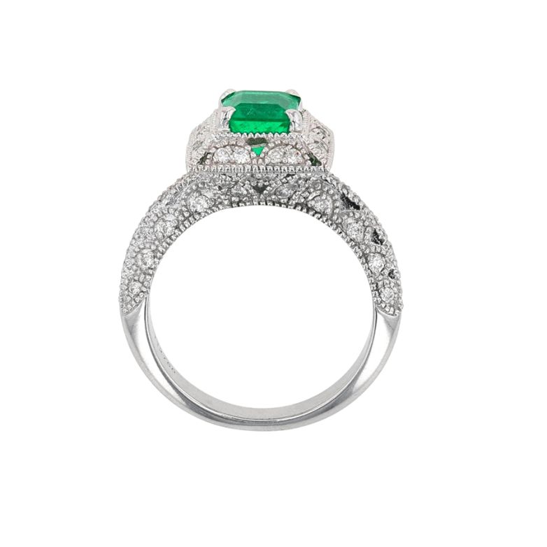 1.23-carat emerald and...