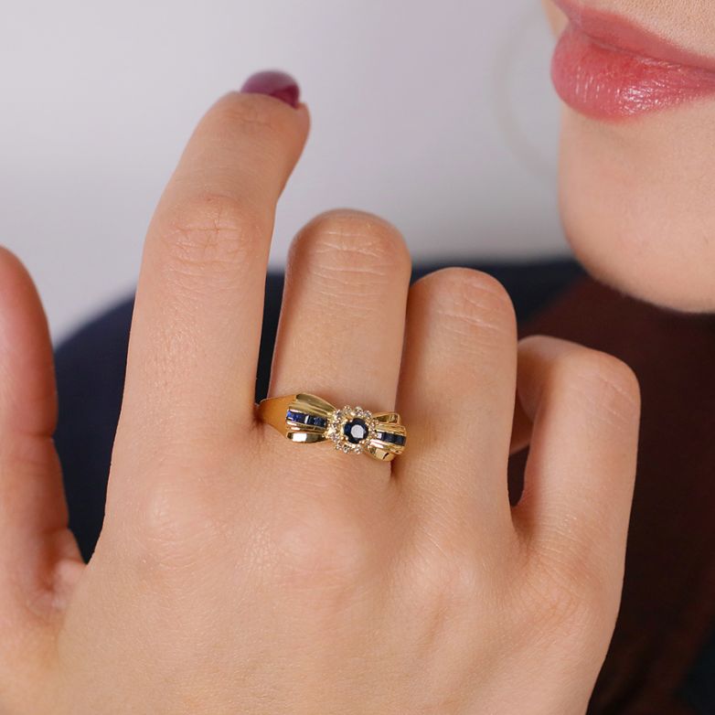 0.37-carat sapphire and...