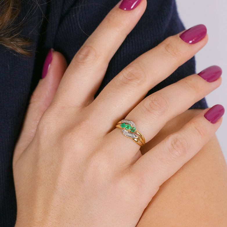 Ring with 0.16-carat...