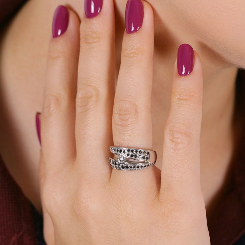 Black & White Diamond Ring...