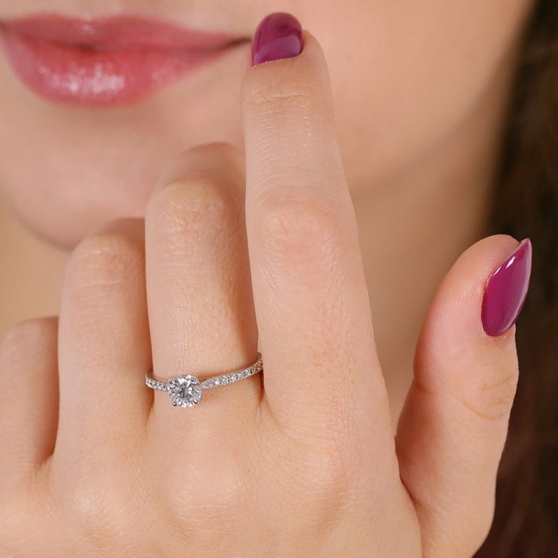 0.94-carat diamond...