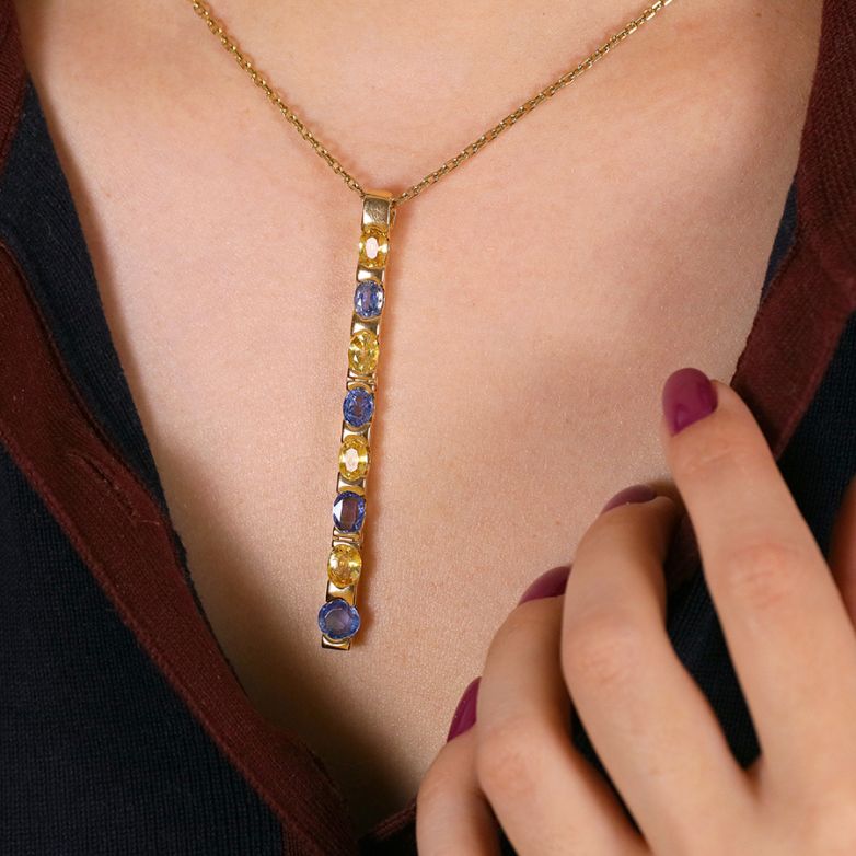 6.75-carat blue and yellow...