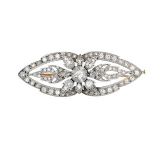 Antique diamond brooch,...