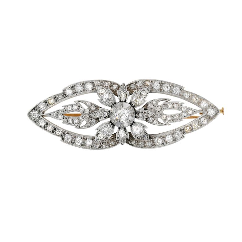 Antique diamond brooch,...