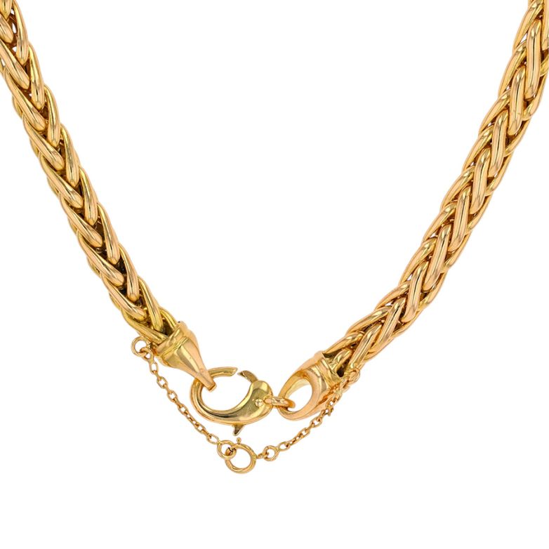 Yellow gold palm-leaf link...
