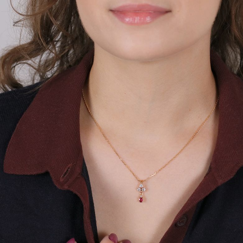 0.25-carat ruby and...