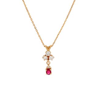 0.25-carat ruby and...