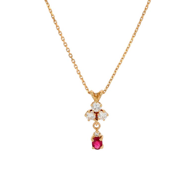 0.25-carat ruby and...