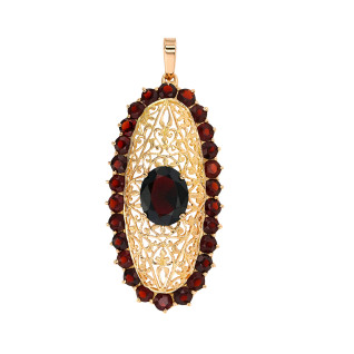 Vintage garnet pendant,...