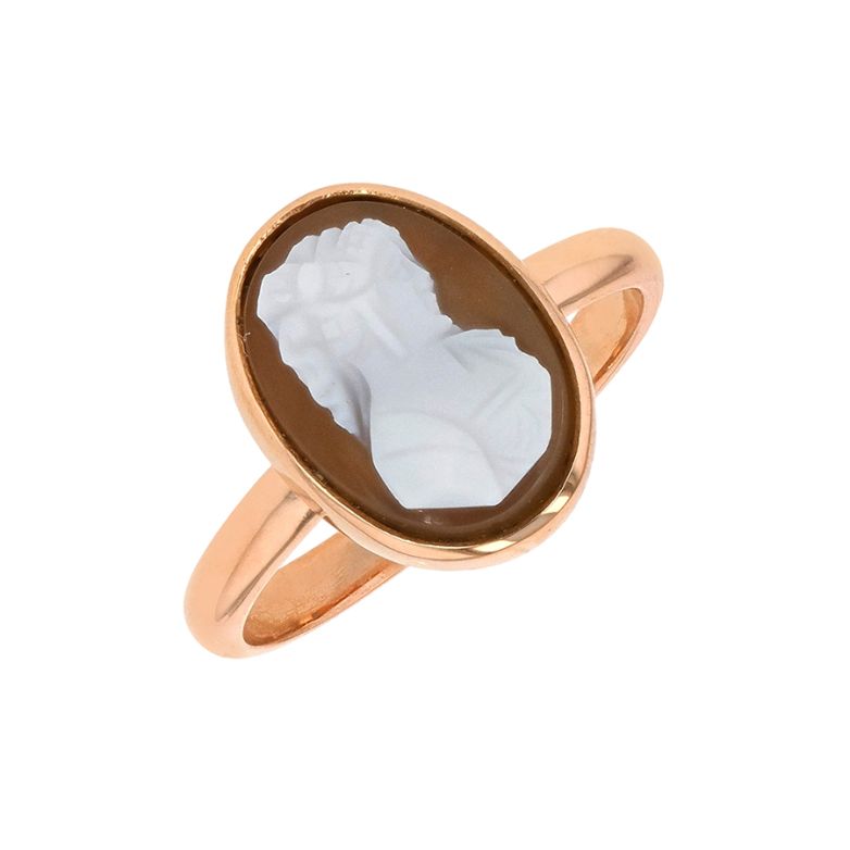 Vintage yellow gold cameo...