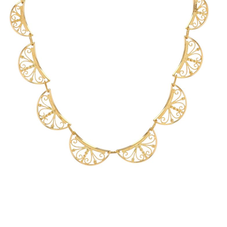 Filigree chain necklace in...