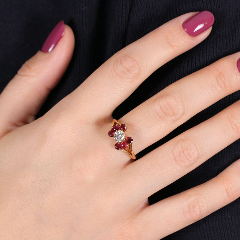 0.78-carat ruby and...