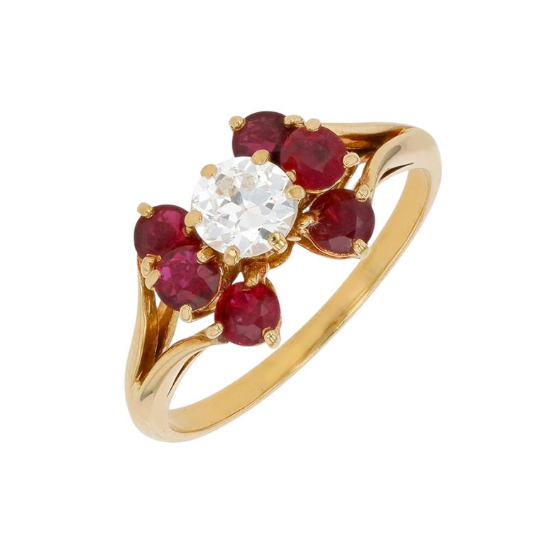 0.78-carat ruby and...
