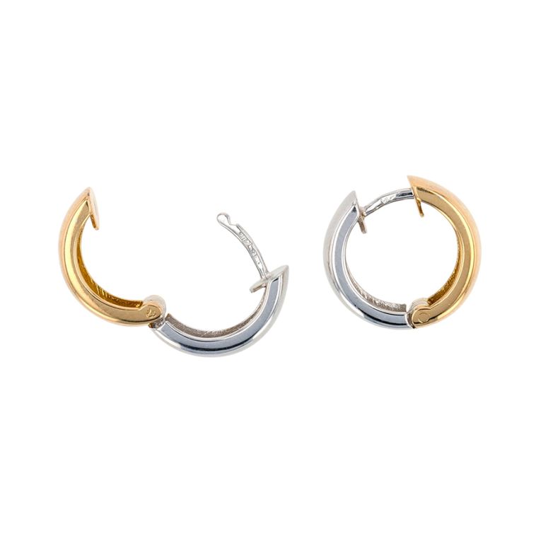 Two-Tone Gold Earrings, 6.89 g