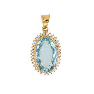 Vintage aquamarine pendant,...
