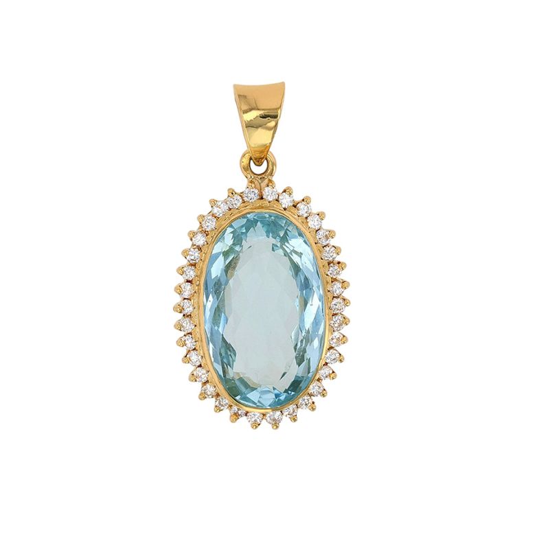 Vintage aquamarine pendant,...
