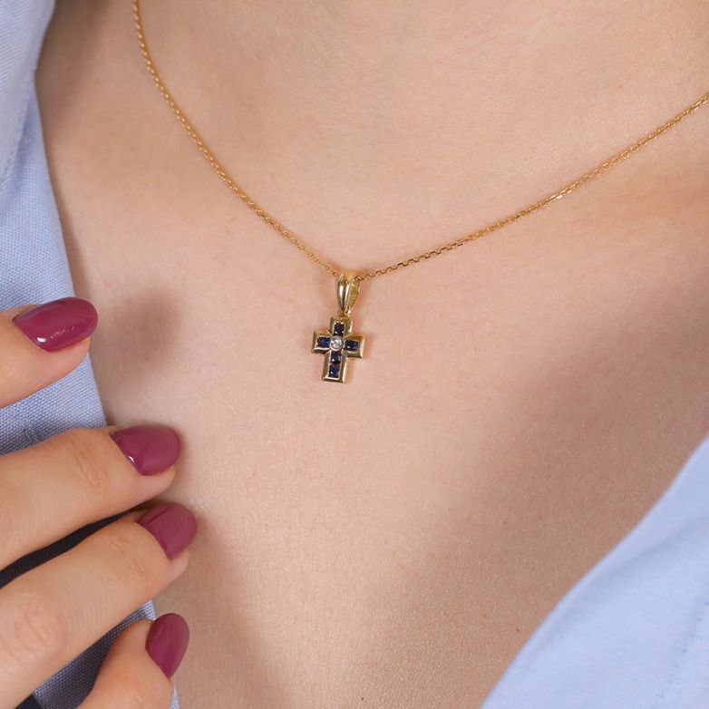 Cross with 0.20-carat...
