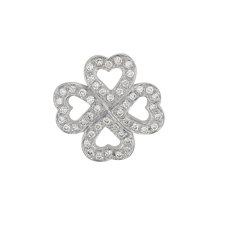 0.48-carat diamond clover...