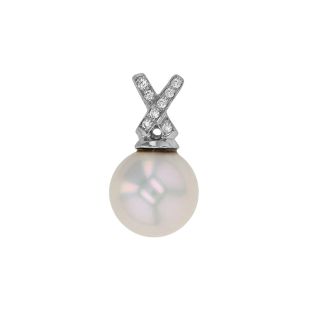 Pearl and Diamond Pendant,...