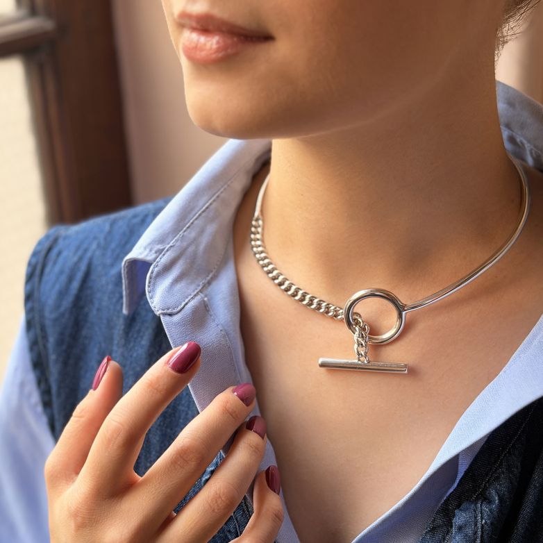 HERMÈS Croisette Silver...