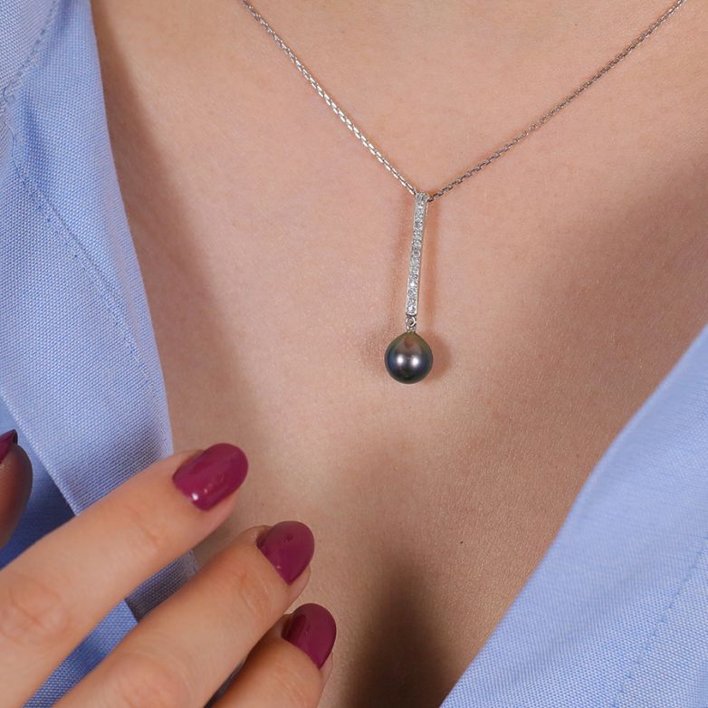 Pearl and Diamond Pendant,...