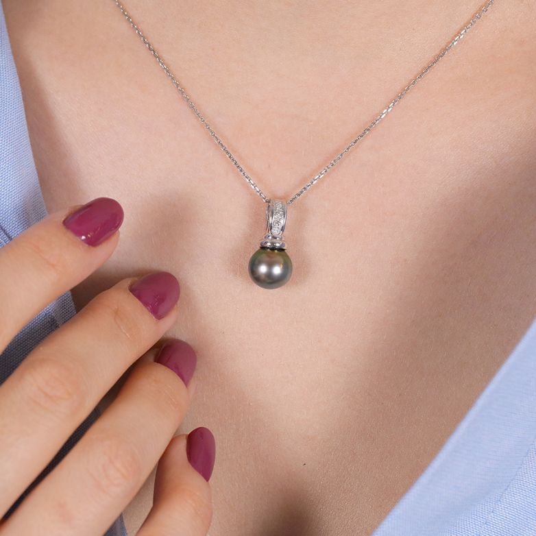 Pearl and Diamond Pendant,...