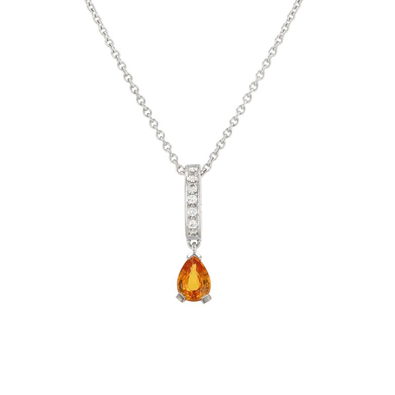 0.74-carat yellow sapphire...