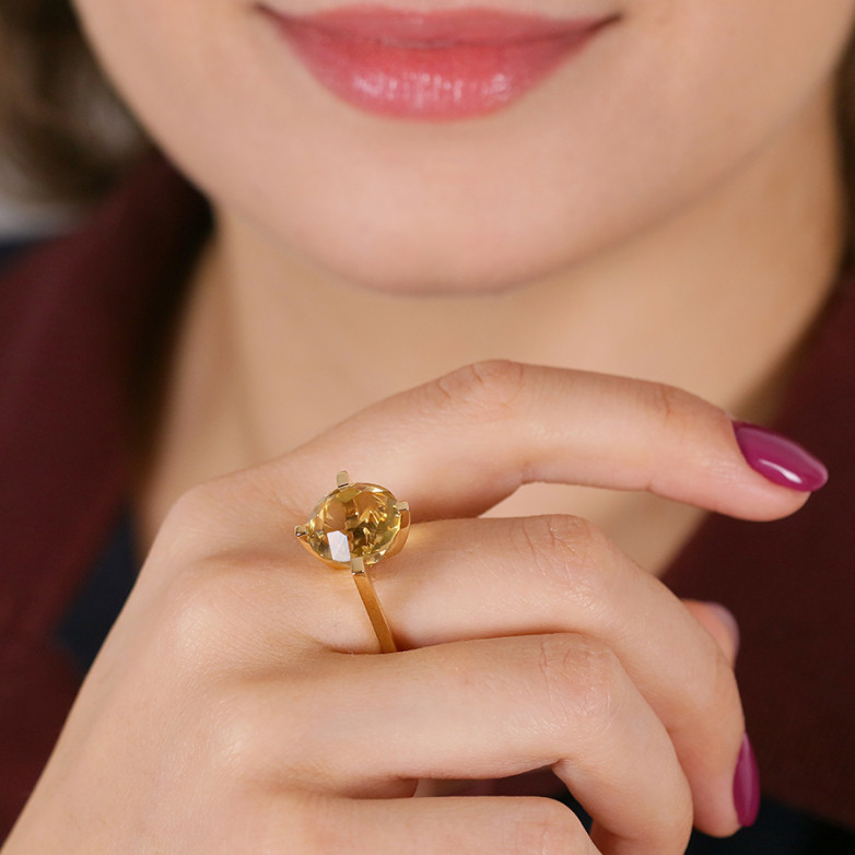 Vintage citrine ring, 6.95...