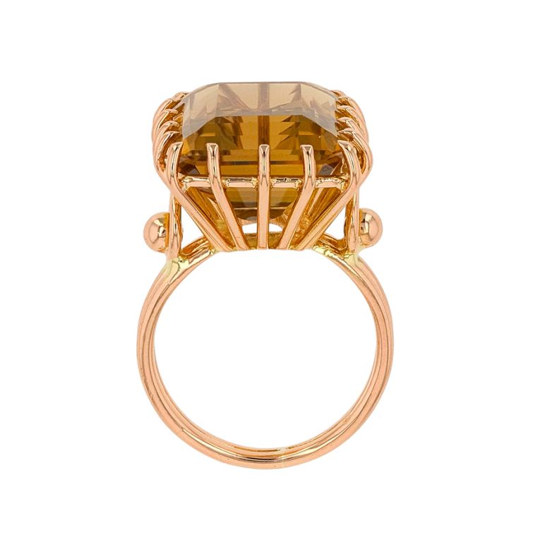 Vintage citrine ring, 12.74...