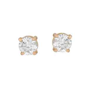 0.30-carat diamond earrings...