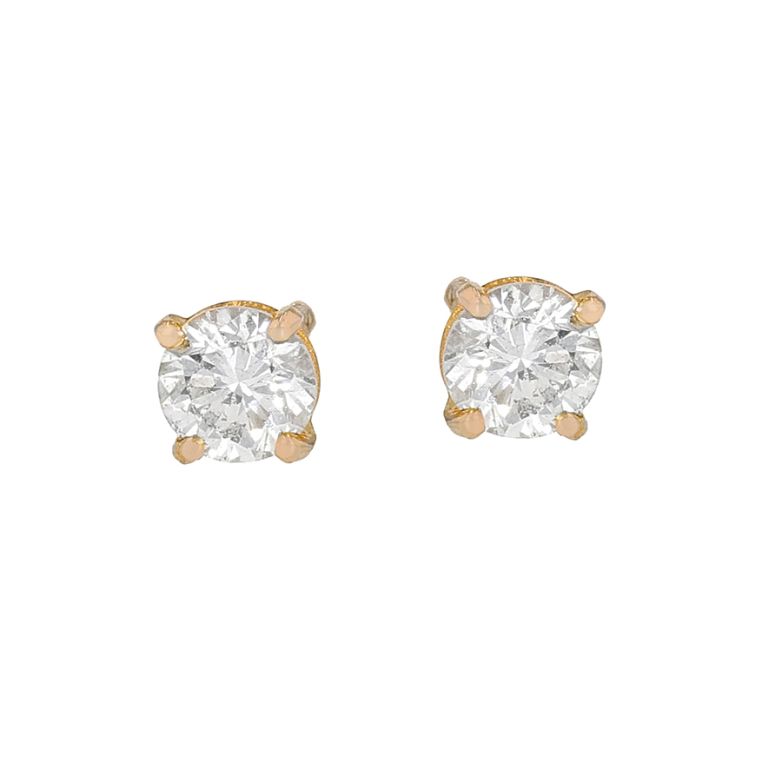 0.30-carat diamond earrings...