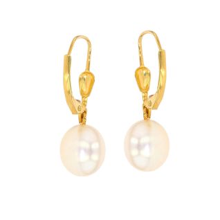 3g Yellow Gold Pearl Earrings