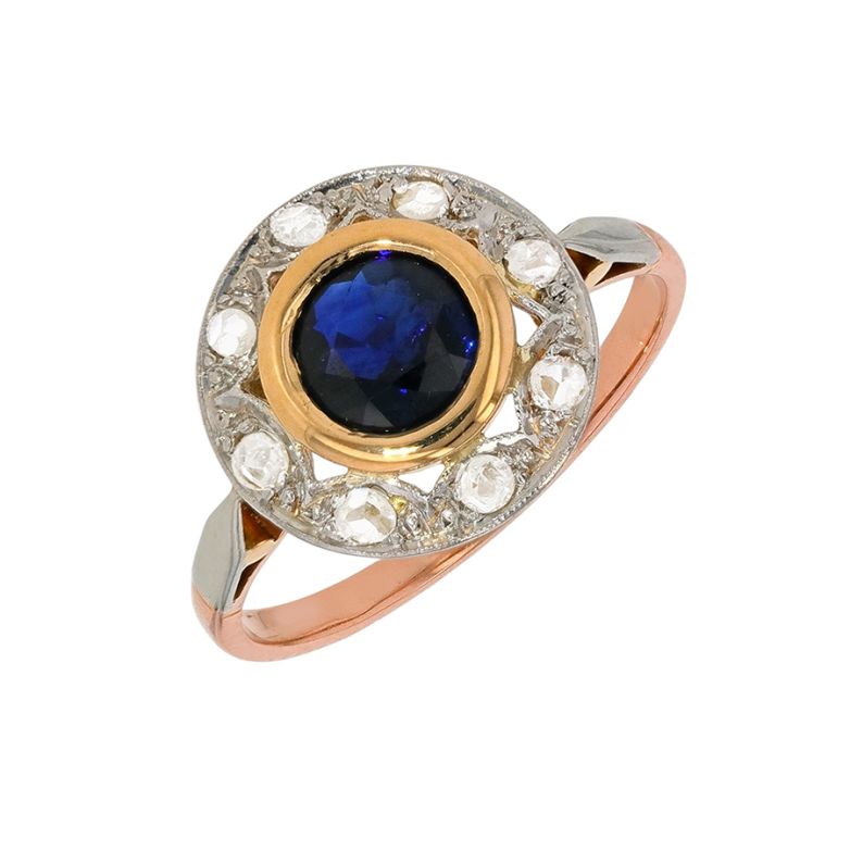 Vintage sapphire ring with...