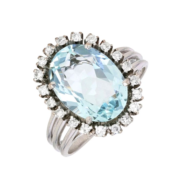 2.77-carat aquamarine ring...